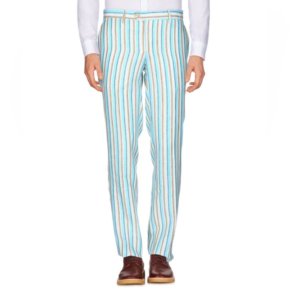 Harry & Sons Men’s Striped Sky Blue Pants Size 32 - Picture 1 of 2